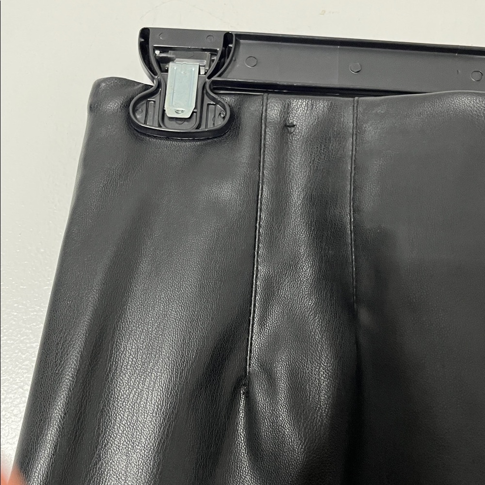 ZARA Faux Leather High Waist Pants Sz XL - Picture 7 of 10